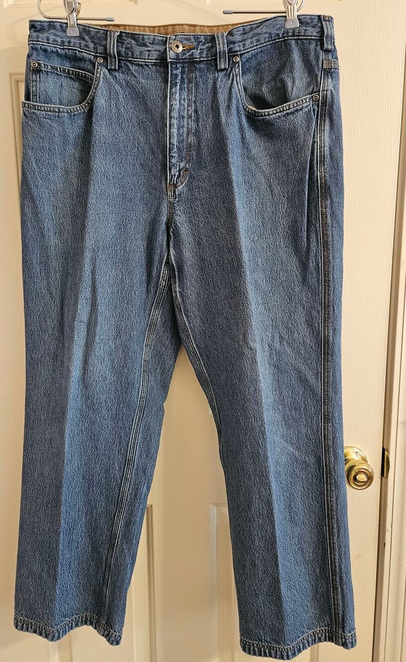 Duluth Trading Co. Relaxed Fit Flex Ballroom Medium Wash Jeans Men's Size 38x30